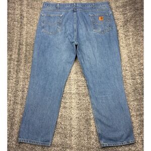Carhartt B18 DST Men's 44x30 Traditional Fit Light Wash Workwear Denim Jeans